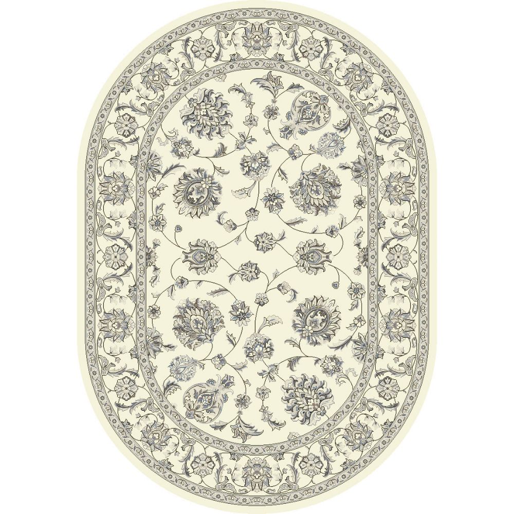 Dynamic Rugs 57365-6666 Ancient Garden 2.7 Ft. X 4.7 Ft. Oval Rug in Cream